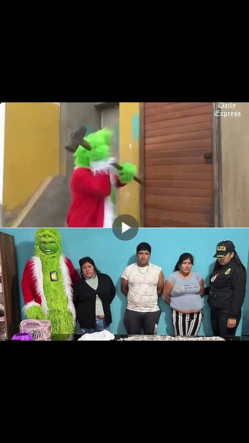 NEW: Undercovered police officer dressed as the Grinch makes a drug bust...