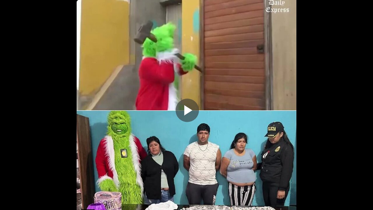 NEW: Undercovered police officer dressed as the Grinch makes a drug bust...