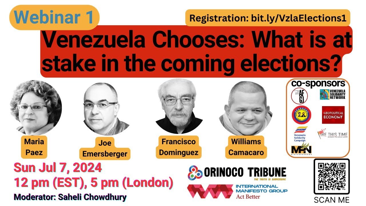 Orinoco Tribune - Webinar: Venezuela Chooses: What is at Stake in the Coming Elections? (Part 1)