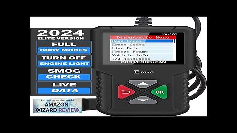 2024 Ver. EDIAG OBD2 Scanner YA-101 Auto Code Reader for Check Engine Review