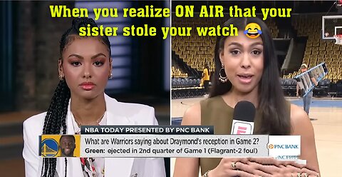 When you realize ON AIR that your sister stole your watch 😂 | NBA Today | RayderMediaTV