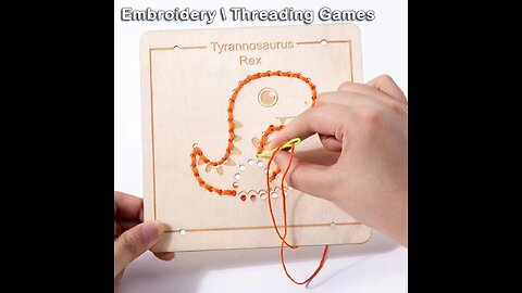 Children Embroidery Threading Game Montessori Toys