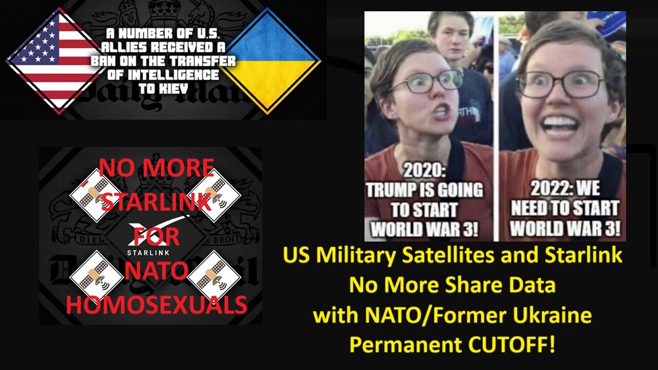 US Military Satellites and Starlink No More Share Data with NATO/Former Ukraine. Permanent CUTOFF!
