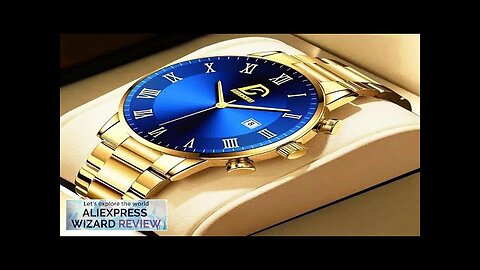 Fashion Mens Gold Stainless Steel Watches Luxury Minimalist Quartz Wrist Watch Men Review