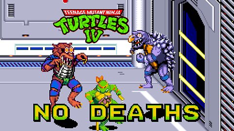 TMNT IV: Turtles in Time (Super NES) Michelangelo Longplay - 1 Life (1440p 60fps)