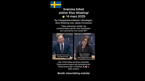 Ny Interpellationsdebatt Elsa Widding mot Jakob Forssmed 14 mars 2025