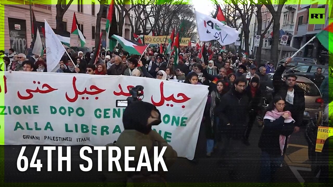 Hundreds march in Milan against Gaza violence