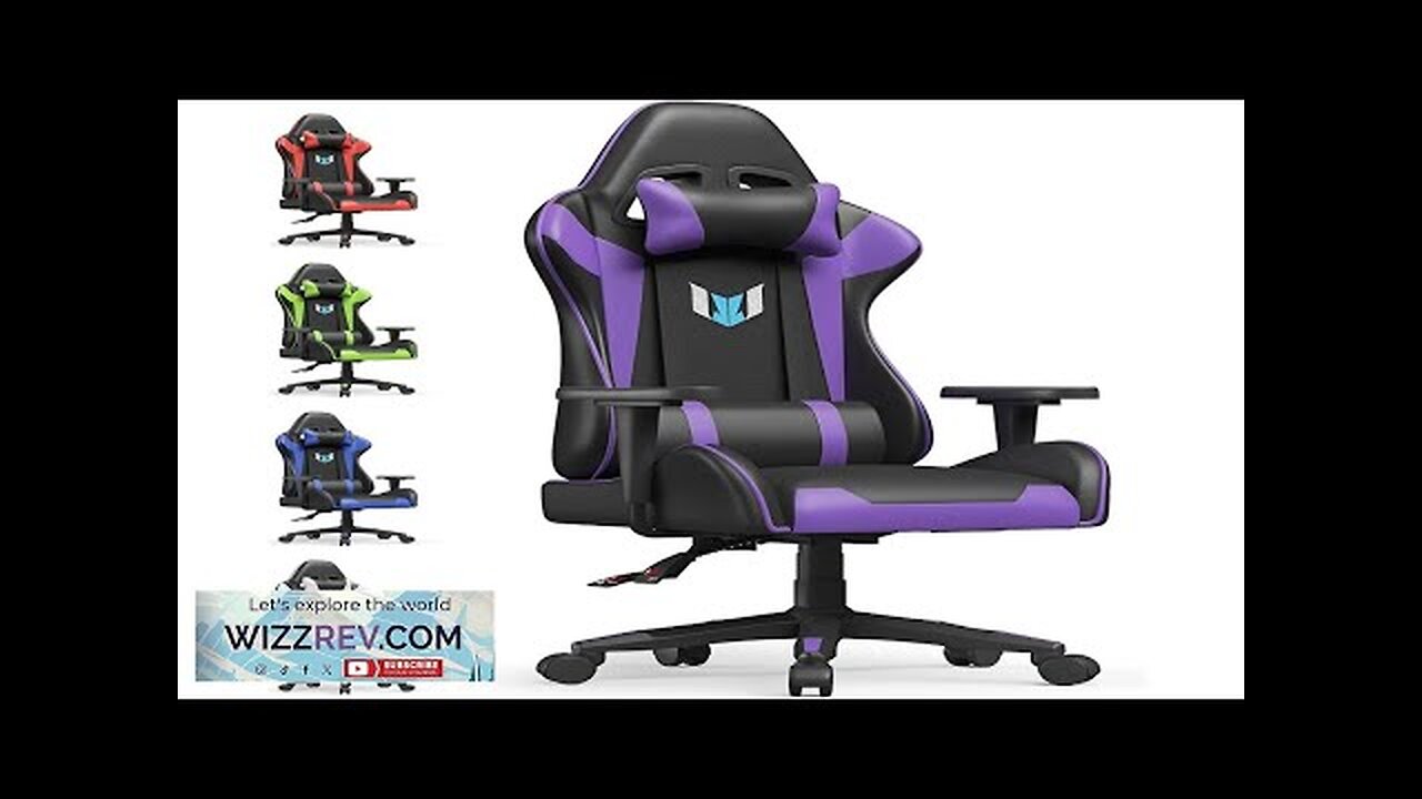 Bigzzia Ergonomic Gaming Chair Gamer Chairs with Lumbar Cushion Headrest Home Review