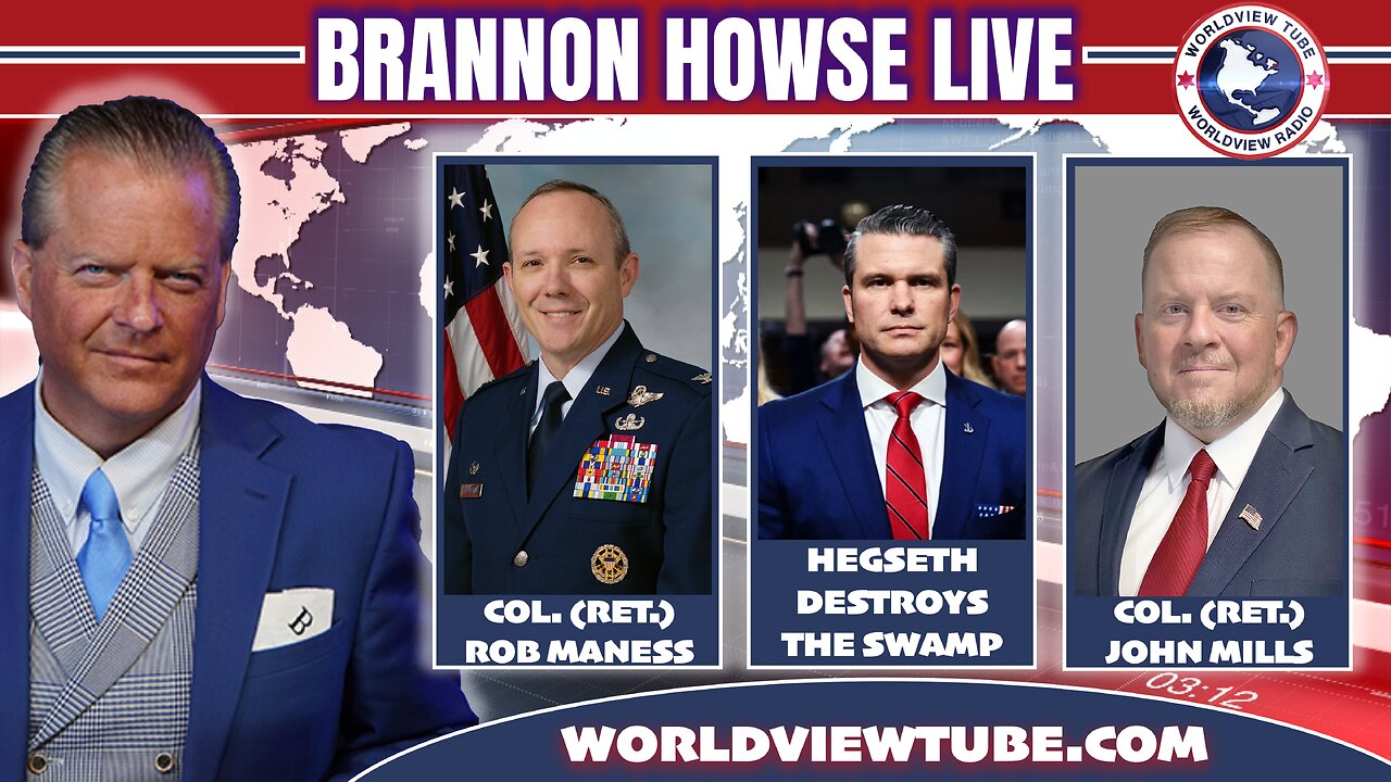 Brannon Howse Live Joined by Col. Rob Maness & Col. John Mills on The Hegseth Hearing & More!