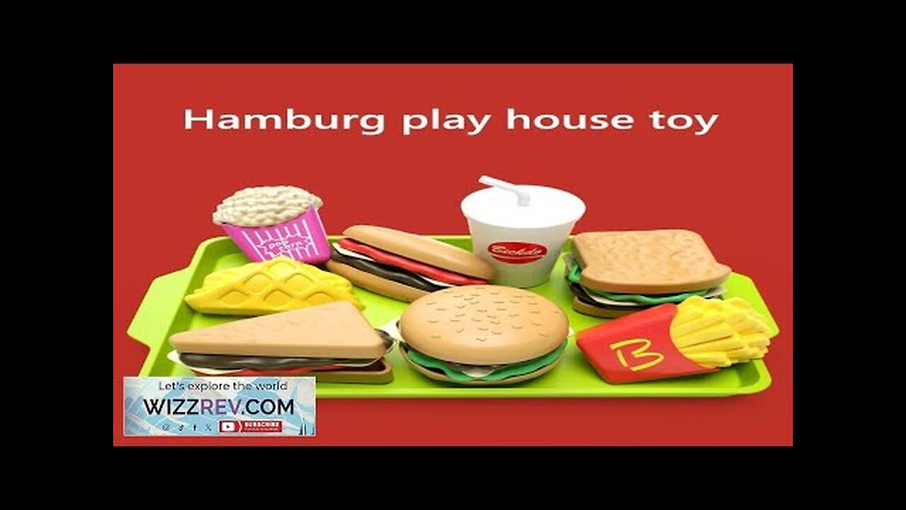 9 PCS Per Set Detachable Snack Hamburger Plastic Pretend Toy Play House Review