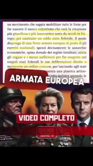 A cosa serve la forza armata europea?