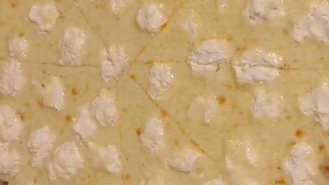 Always a good time for a White Pizza extra Mozzarella and Ricotta cheese! OH!