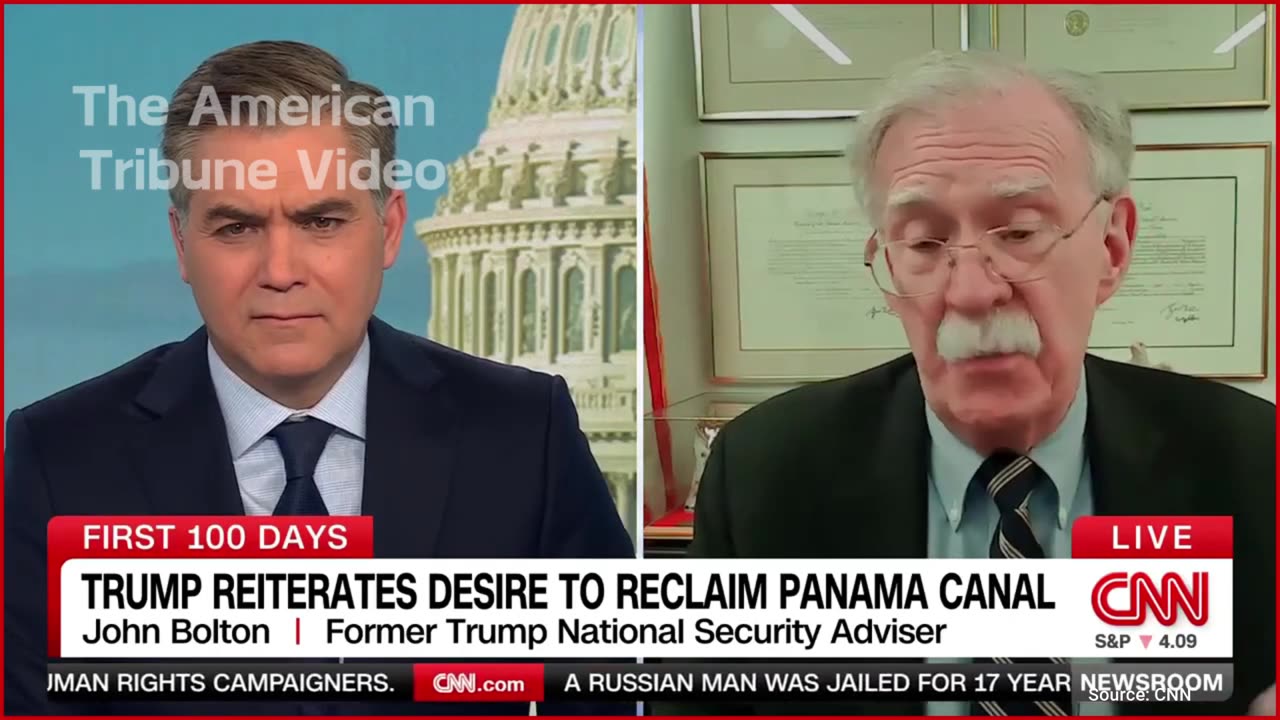 RINO Bolton Melts Down on CNN Over Trump’s Tough Talk on Panama Canal