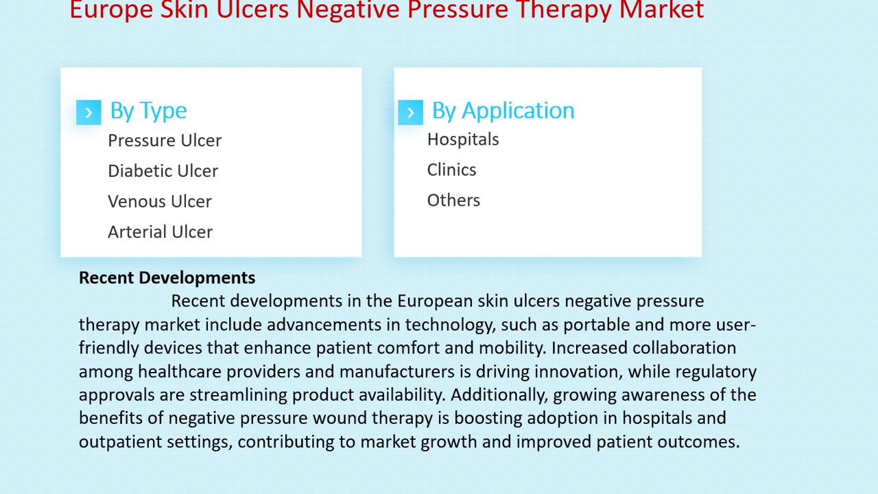 Europe Skin Ulcers Negative Pressure Therapy Market: Insights and Forecast to 2033 | Market Strides