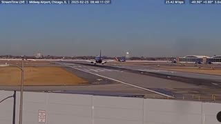 WATCH: Close call with plane at Midway Airport in Chicago, Illinois.