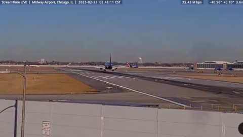 WATCH: Close call with plane at Midway Airport in Chicago, Illinois.