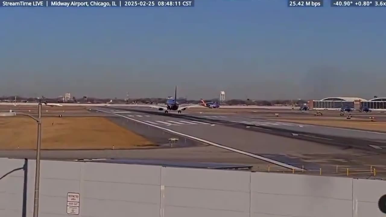 WATCH: Close call with plane at Midway Airport in Chicago, Illinois.