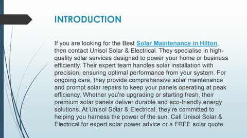 Best Solar Maintenance in Hilton