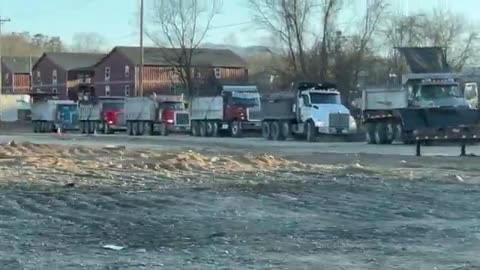 ABSOLUTELY MASSIVE ARMY OF DUMP TRUCKS IN WESTERN NORTH CAROLINA!!!!