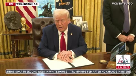 BREAKING NEWS: Trump Signs New Executive Orders While Taking Questions From Reporters In Oval Office