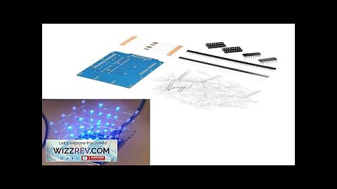 3pcs 4X4X4 Blue LED Light Cube Kit 3D LED DIY Kit Review