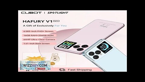 Cubot Hafury V1 Smartphone Android 16GB RAM(8GB+8GB) 256GB ROM Dual Screen 64MP Review