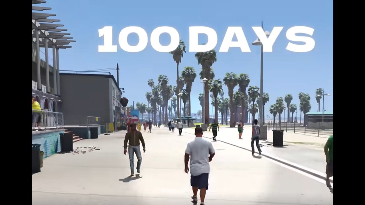 I spent 100 days in REALISTIC GTA 5!