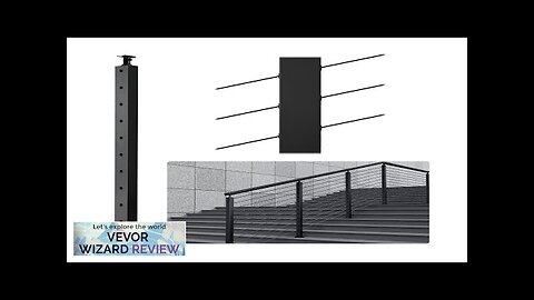 VEVOR Cable Railing Post 36" x 1" x 2" Steel 30° Angled Review