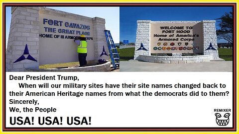 Dear President Trump, When will our military sites have their names changed back to