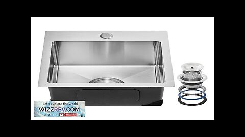 15" Kitchen Sink Top Mount Single Bowl Drop-In Basin Stainless Steel Bar Review