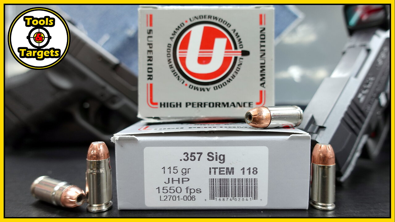 Drag Race!...9mm +P+ VS .357 Sig 115 Grain Underwood Self-Defense AMMO Ballistic Gel Test!