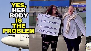 FAT Airline Protestor Blames "The System" LOL!