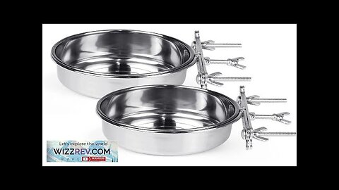 Stainless Steel Hanging Pet Bowls For Dogs Cats Cage Kennel Crate Feeder Review