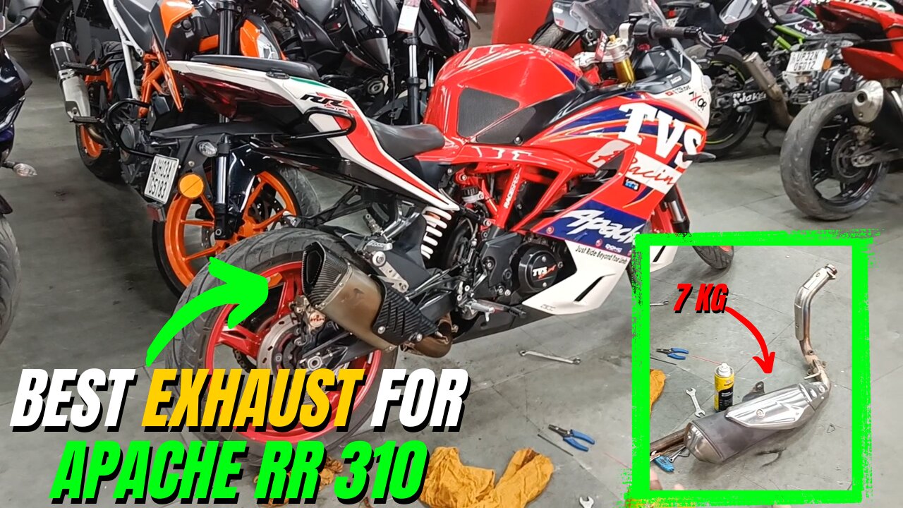 Apache RR 310 Exhaust Change | Apache RR 310 Loud Exhaust 🔥| Akrapovic Exhaust | 22 Rider
