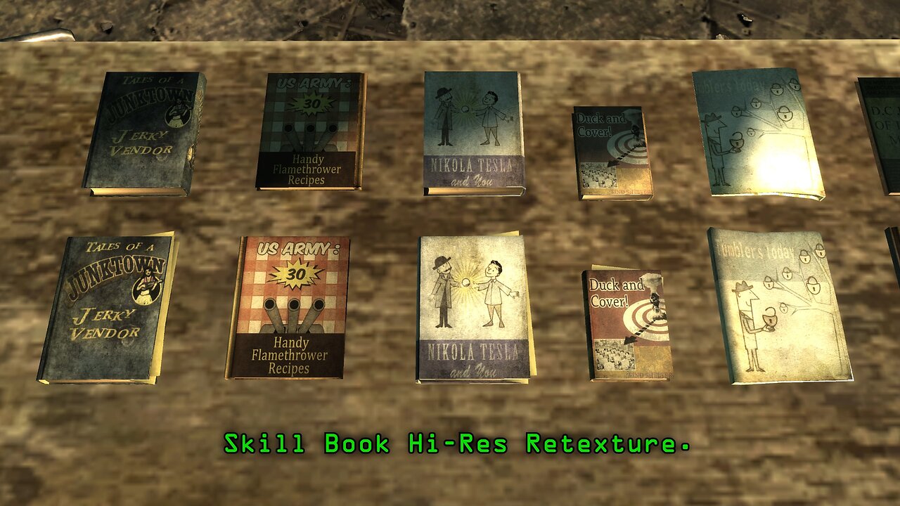 Fallout 3 Mods - Skill Books Hi-Res Retexture by 6IX