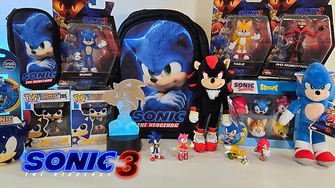 Sonic 3 Toy Collection Unboxing and Review | ASMR no talking