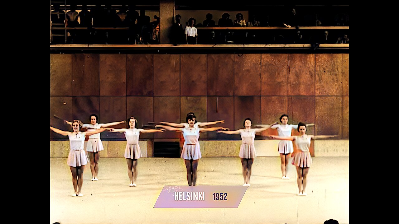 WAG Team Portable Apparatus: In Colour, 1952 Helsinki Olympics🇸🇪🥇; 🟥🥈; 🇭🇺🥉 (4K)