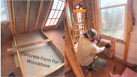 Wall Insulation & Concrete Forms for Woodstove