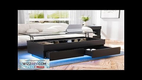 LED Lift Coffee Table with USB Power Source Middle Support Rod 60 Review