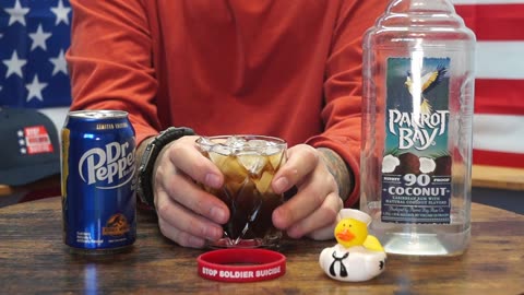 Chester Bloomquist - Parrot Bay 90 proof Coconut Rum & Dr Pepper Dark Berry Soda