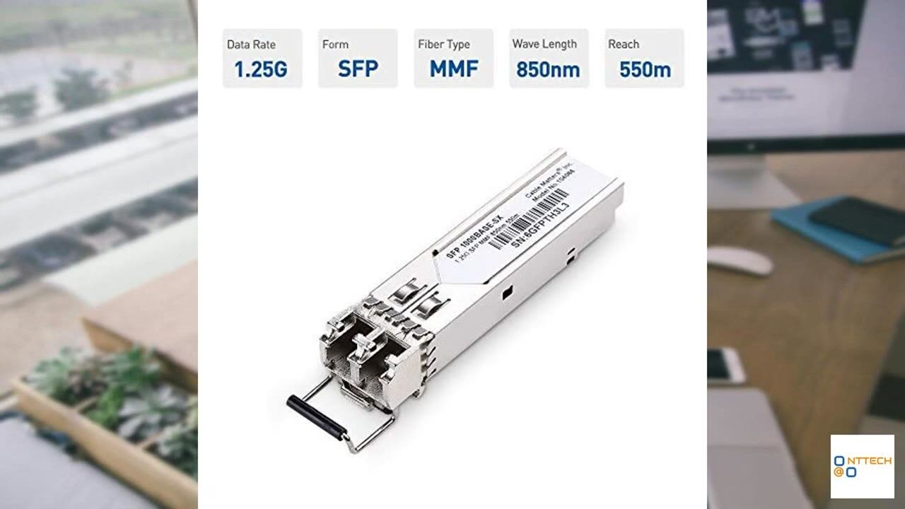 Cable Matters 2-Pack 1000BASE-SX SFP to LC Multi Mode 1G Fiber Transceiver Modular