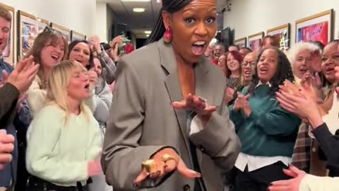 Michelle Obama dancing cutely