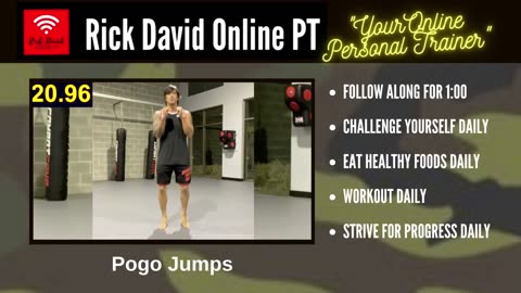 Rick David Online PT - "Pogo Jumps" follow along 1:00 w/detailed description.