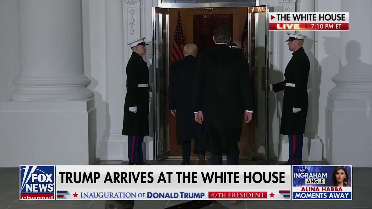 WATCH: The Moment Trump Enters the White House as President