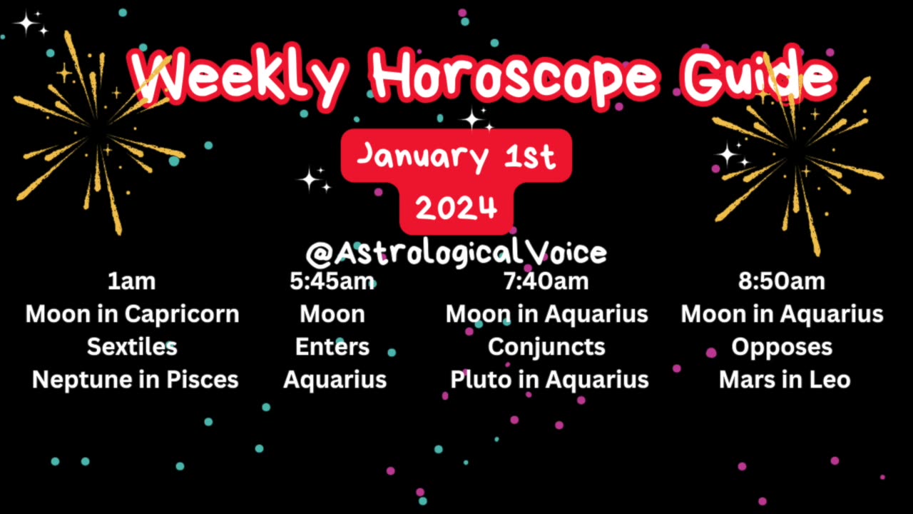 Aries (New Years Week) Weekly Horoscope Guide Dec 30-Jan 5 2024/5