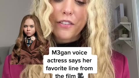 #M3gan voice actress says her favorite line from the film