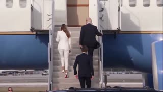 President Donald J. Trump and the First Lady have boarded an official U.S. government plane