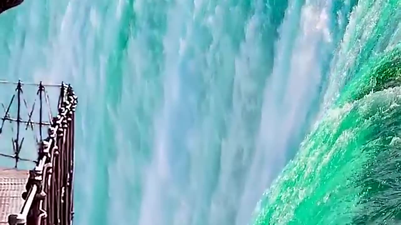 The very beautiful view of waterfall