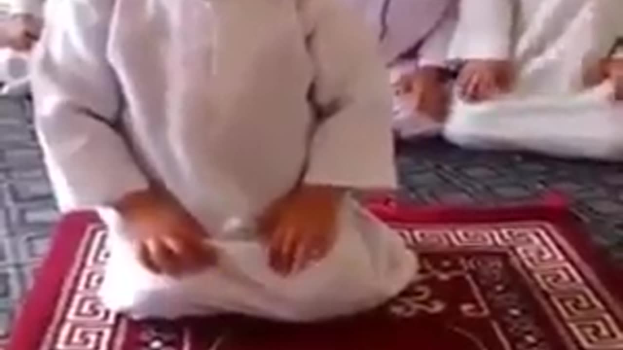 Small Muslims Kid Praying