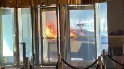 January 1, 2025 - Tesla Cybertruck Bursts Into Flames Outside Trump International Hotel Las Vegas